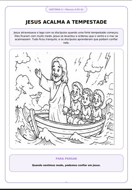 Jesus Acalma a Tempestade
